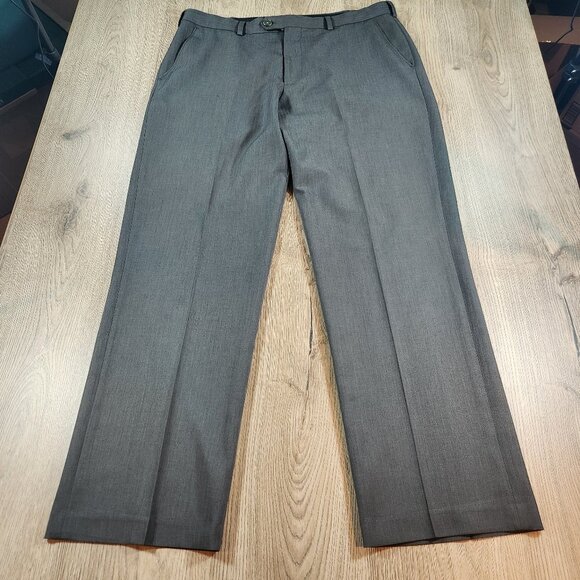 Izod Other - IZOD Men's Gray Dress Pants 36x32 Straight Fit Flat Front Charcoal Office Slacks